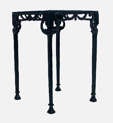 Cast Aluminum Garden Patio Furniture Dolphin Console Table Single